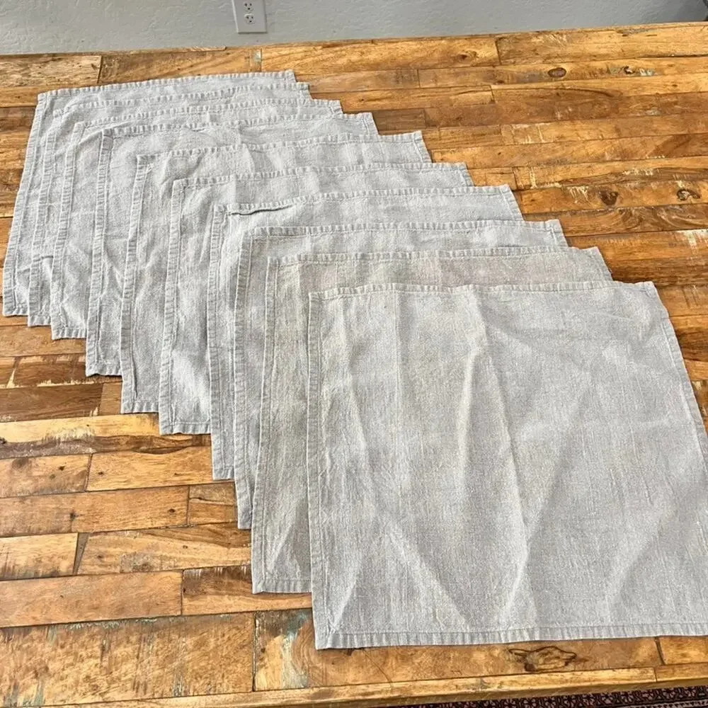Set of 10 Linen Placemats 17.5 x 18.5